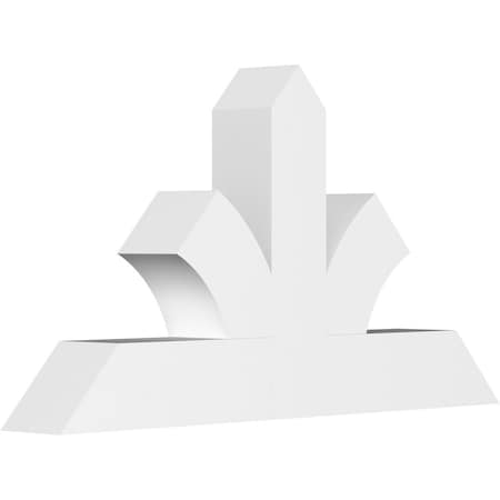 Ekena Millwork Richland Architectural Grade PVC Gable Bracket, 48"W x 26"H x 6"D x 6"F, 13/12 Pitch GBP048X26X0606RIC00